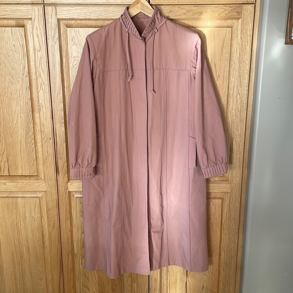 Vintage Joan Creation Blush Pink Trench Coat size 14 - Picture 1 of 11